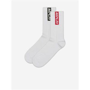 Sada dvou párů bílých ponožek Replay