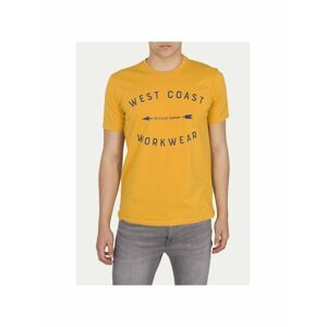 Žluté pánské tričko s potiskem Lee Workwear