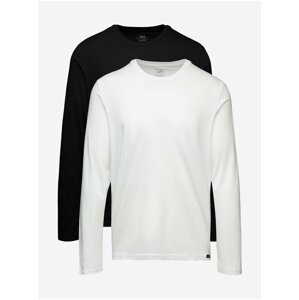 Sada dvou pánských triček v černé a bílé barvě Lee Twin Pack