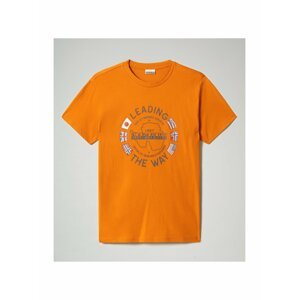 Oranžové pánské tričko Napapijri Salya