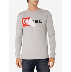 Světle šedé pánské tričko Diesel Diego-Qa