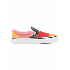 Červeno-růžové dámské vzorované slip on tenisky Vans