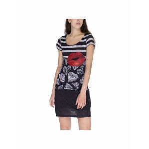 Šaty Woman Knitted Dress Short Sleeve Desigual