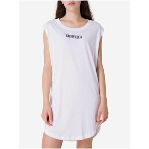 Bílé dámské šaty s nápisem Calvin Klein Jeans