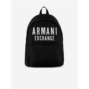 Černý pánský batoh s potiskem Armani Exchange