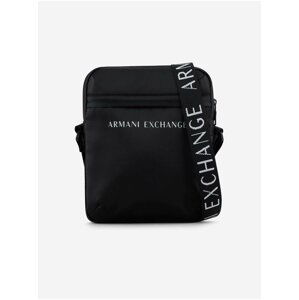 Černá pánská malá crossbody taška s nápisem Armani Exchange