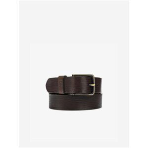 Pásek Structure Belt Dark Brown Lee