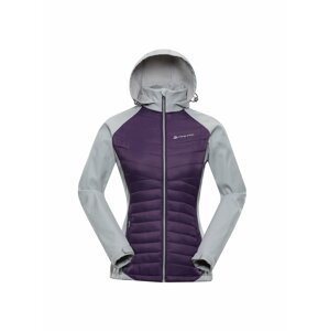Šedo-fialová dámská bunda Alpine Pro Perka