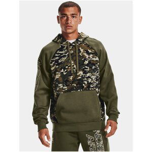 Mikina Under Armour RIVAL FLC CAMO SCRIPT HD-GRN