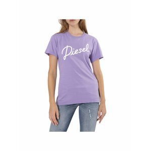 Světle fialové dámské tričko s potiskem Diesel