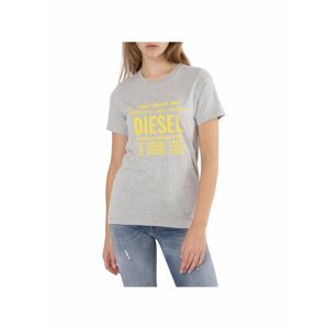 Šedé dámské tričko s potiskem Diesel