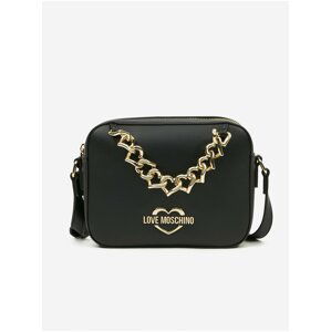 Černá malá crossbody kabelka Love Moschino