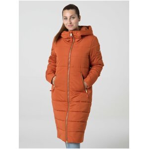 Oranžový dámský prošívaný voděodpudivý zimní kabát LOAP Takada