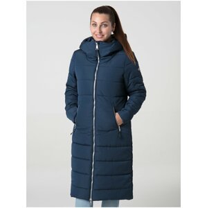 Tmavě modrý dámský prošívaný voděodpudivý zimní kabát LOAP Takada