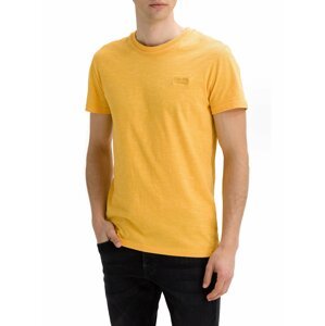 Žluté pánské tričko Superdry Ol Vintage Emb Crew