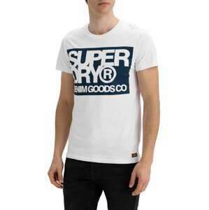 Bílé pánské tričko Superdry Denim Goods Co Print Tee