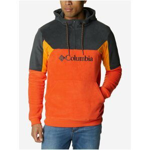 Šedo-oranžová pánská fleecová mikina Columbia Lodge™ II Fleece Hoodie