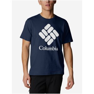 Tmavě modré pánské tričko Columbia Trek™ Logo Short Sleeve