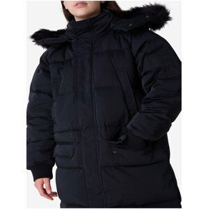 Černý dámský péřový zimní kabát Bae Calvin Klein Jeans