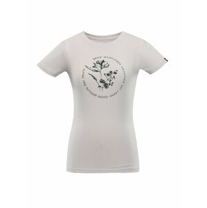 Světle šedé dámské tričko s potiskem Alpine Pro LAGA