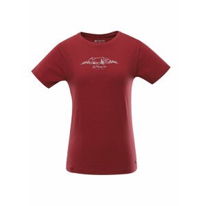Dámské bavlněné triko ALPINE PRO CEDRIKA 2 červená