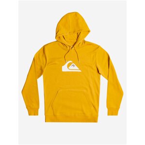 Žlutá pánská mikina s potiskem Quiksilver Big Logo Hood