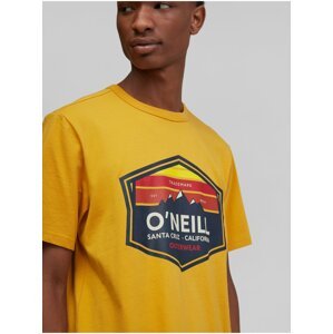 Hořčicové pánské tričko s potiskem O'Neill Mtn Horizon