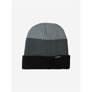 Černo-šedá pánská čepice O'Neill Blockstripe Beanie