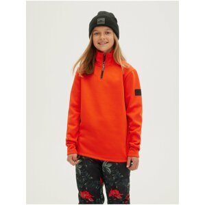 Oranžová holčičí fleecová mikina O'Neill Solid Fleece