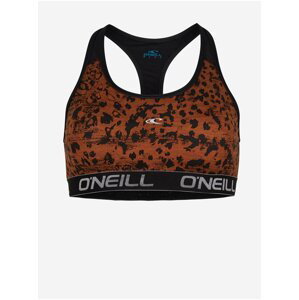 Černo-hnědá dámská vzorovaná sportovní podprsenka O'Neill Active Sport