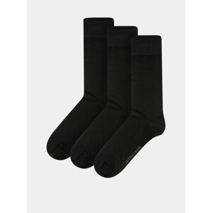 Sada tří párů pánských ponožek v černé barvě Selected Homme Cotton