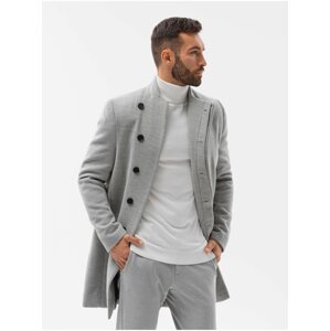 Šedý pánský kabát Ombre Clothing C501