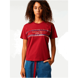 Červené dámské tričko s potiskem GAS Francys