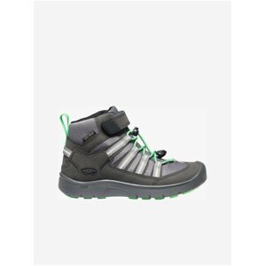 Šedé dětské nepromokavé boty s koženými detaily Keen Hikeport 2 Sport