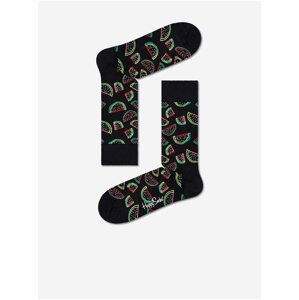 Černé vzorované ponožky Happy Socks Watermelon