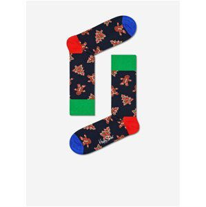 Tmavě modré ponožky s vánočním motivem Happy Socks