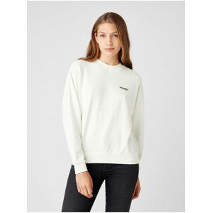 Bílá dámská mikina s potiskem Wrangler Retro Sweat