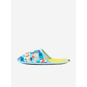 Žluto-modré unisex pantofle Slippsy Abstract