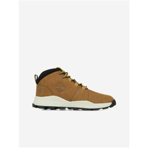 Hnědé pánské kožené kotníkové boty Timberland Brooklyn City Mid