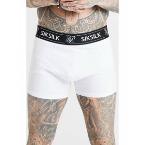 Sada tří pánských boxerek v bílé barvě SikSilk