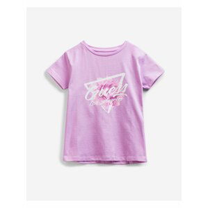 Růžové holčičí tričko s potiskem Guess