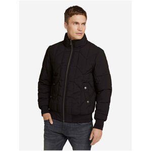 Černá pánská prošívaná zimní bunda Tom Tailor Quilted Blouson