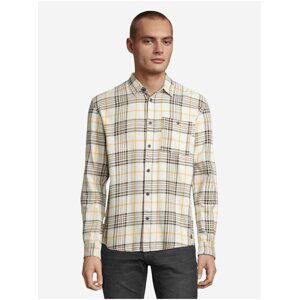 Krémová pánská kostkovaná košile Tom Tailor Denim Organic Check Shirt