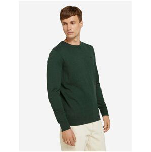 Tmavě zelený pánský svetr Tom Tailor Basic