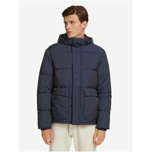 Tmavě modrá pánská prošívaná bunda Tom Tailor Denim Clean Puffer