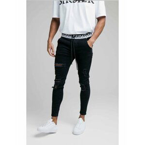 Černé pánské skinny fit džíny SikSilk