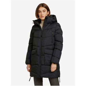 Černý dámský prošívaný kabát Tom Tailor Denim Puffer