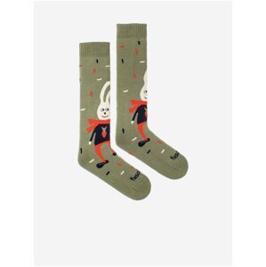Zelené dámské vzorované ponožky Fusakle Frote frajerzajo