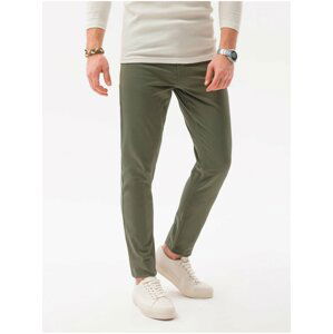 Khaki pánské chino kalhoty Ombre Clothing P1059