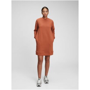 Hnědé dámské šaty GAP sweatshirt dress